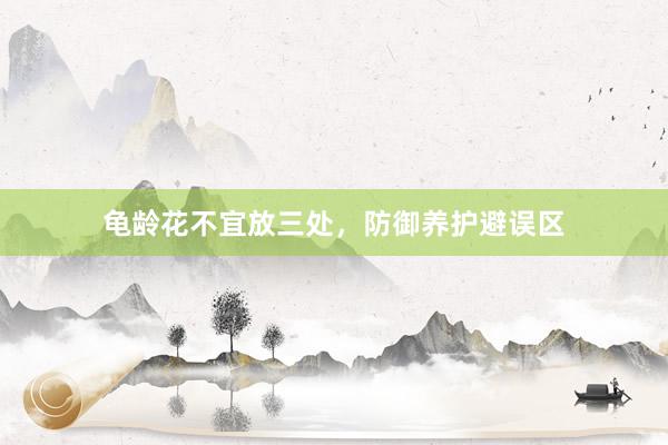 龟龄花不宜放三处，防御养护避误区
